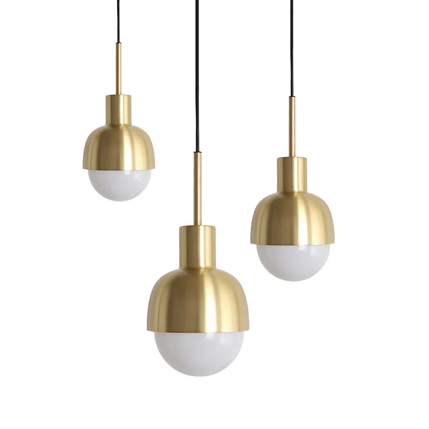 

Nordic wrought iron Pendant Lights Post-Modern gold metal shade creative Suspension Luminaire For cafe restaurant Bar Lighting