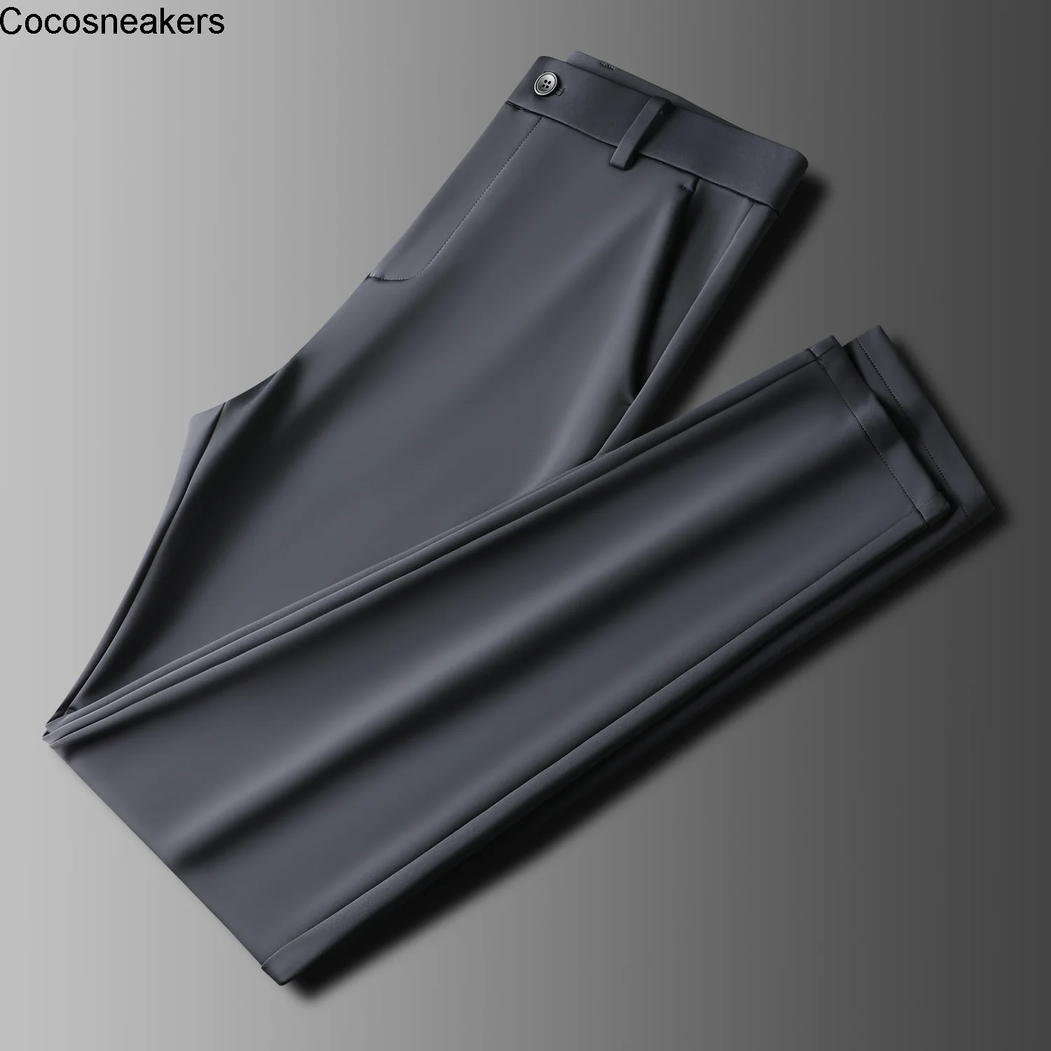 

Luxury business series crisp and stylish four side elastic fabric autumn high-end non iron men's straight pants casual pants