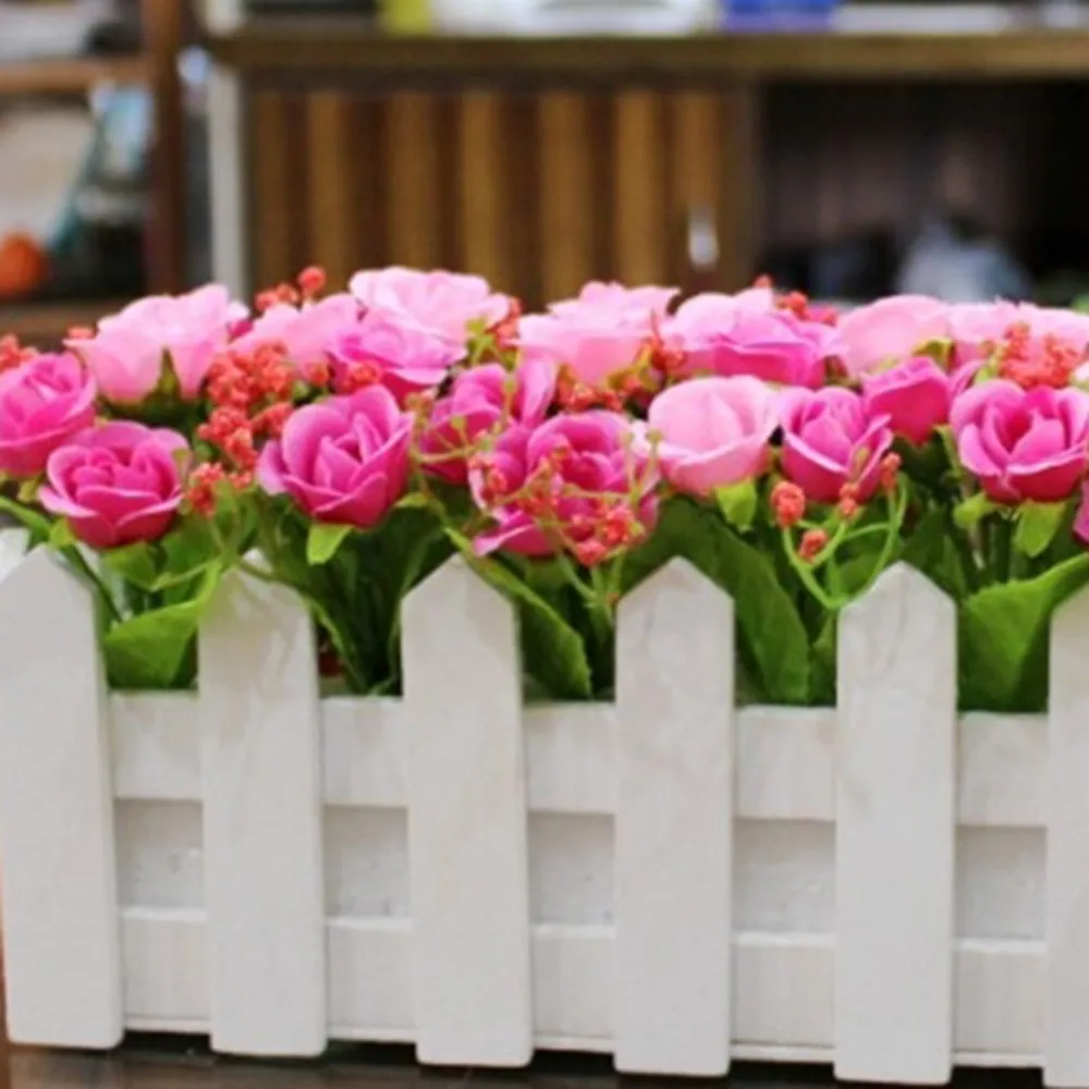 30 см деревянный забор садовый набор оптовая продажа искусственные цветы цветок