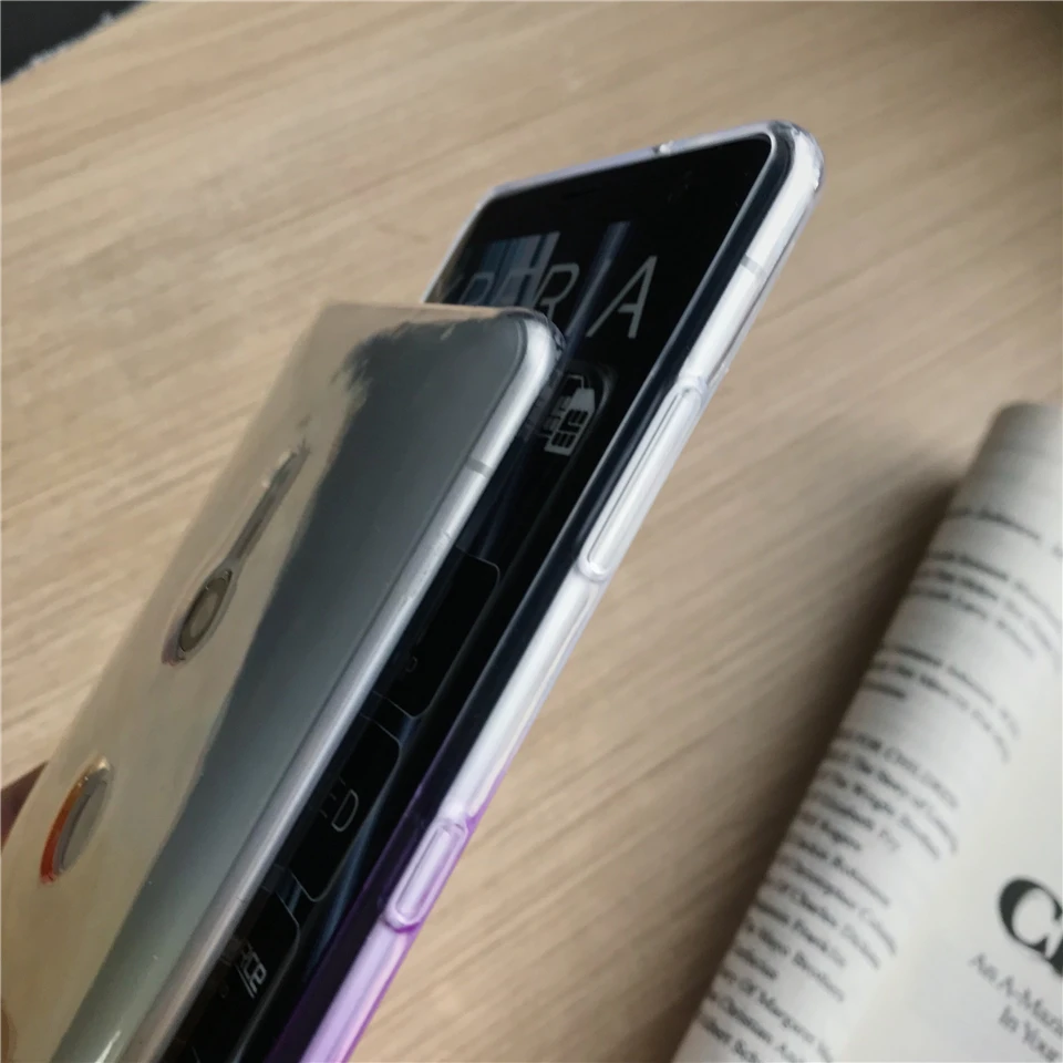 Градиентный чехол для Sony Xperia XZ3 XZ XZ1 XZ2 XZ4 Compact Z5 Cover TPU силиконовый мягкий телефона X