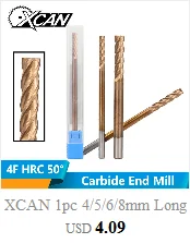 XCAN 1 шт. 90 градусов 2-12 мм Фаска фрезы Фрезы ЧПУ Концевая фреза с фиксированной точкой сверло Карбид Концевая фреза