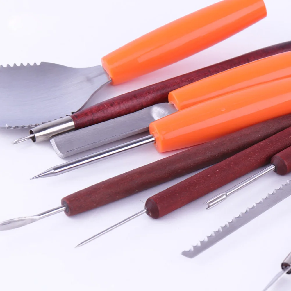 10 шт. инструменты для резьбы в виде тыквы на Хэллоуин набор профессиональные