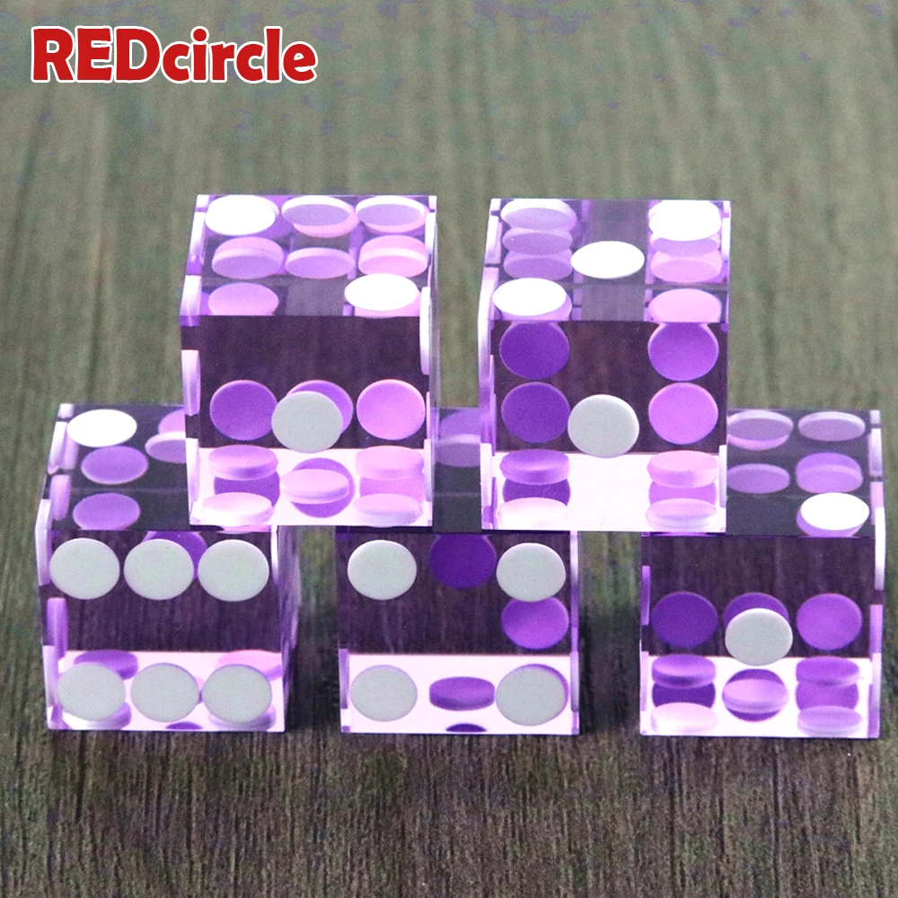 Поп Прозрачный Candy D6 кости казино с краями бритвы и соответствующие серийные