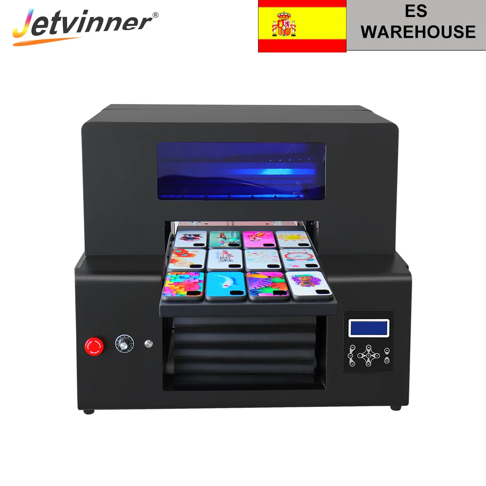 

Jetvinner Automatic A3+ LED UV Printer with Varnish 3360 Plus Printer with XP600 Printhead For Phone Case Wood Printing Machine