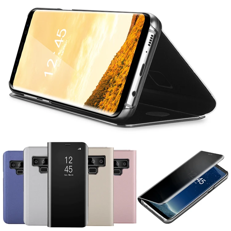 Note 9 зеркальный флип-чехол для samsung Galaxy J3 J7 J5 2017 кожаный 8 5 4 задняя крышка - купить