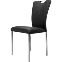 modern simple family dining chair soft bag chair of hotel cafe designer with stainless steel legs and solid wood seat board