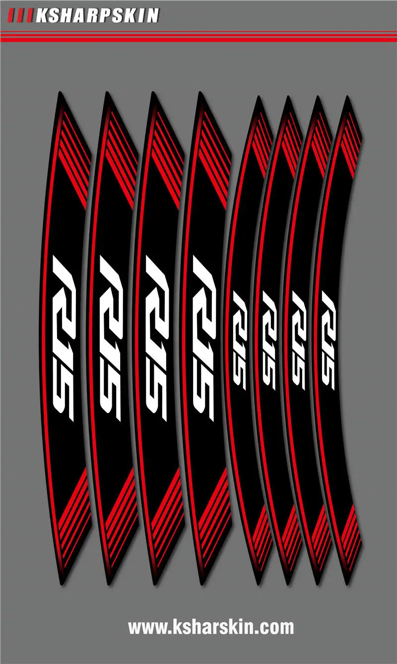 Наклейка для мотоцикла в полоску индивидуальные наклейки на колеса креативные