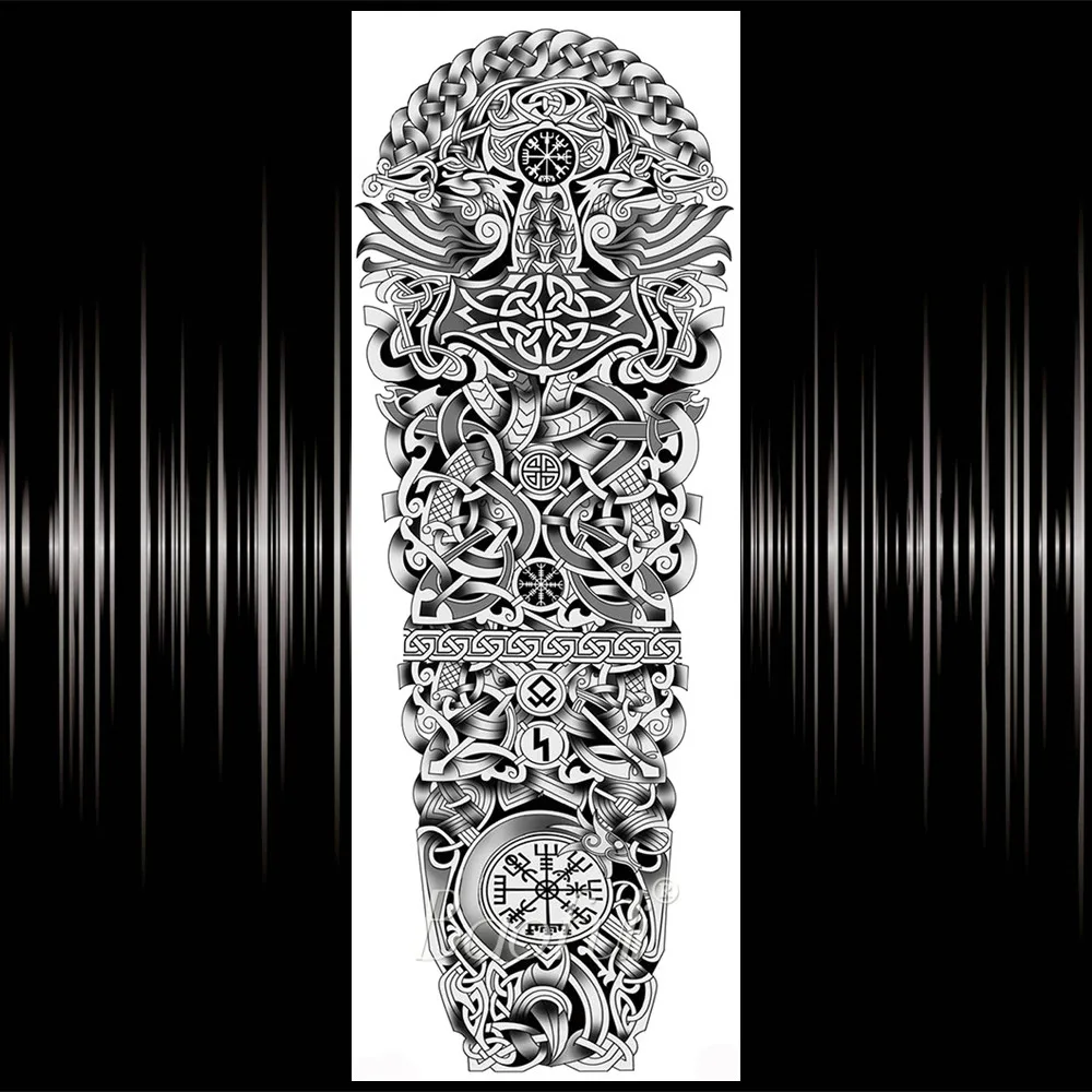 Черный эскиз полный цветок рука соблазнительные татуировки для женщин и мужчин 3D