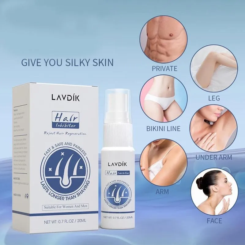 

20ml Permanent Hair Loss Suppression Spray Beard Bikini Hairsuppression Hairremoval Legs Spray Painless Close-fitting Armpi U1L8