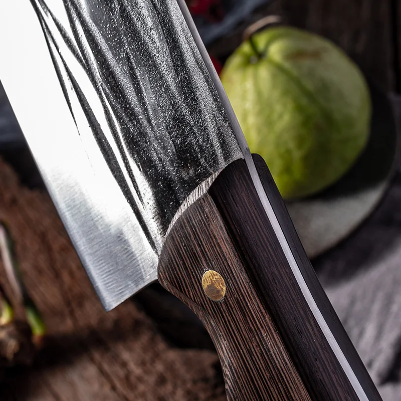 

SeeMoonsKitchen Knife For Chopping Bones Cutting Meat Handmade Forged Stainless Steel Chef Knife For Peeling Kitchen Tools