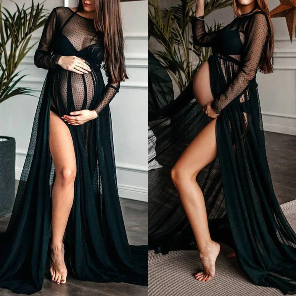 Женское платье для беременных длинное в пол фотосессии robe femme D25 | Мать и ребенок