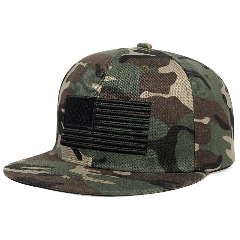 

High Quality USA Flag Camouflage Baseball Cap For Men Snapback Hat Army American Flag Baseball Cap Bone Trucker Gorras