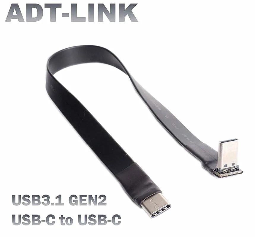 Новинка FPV USB 3.1 кабель Type-C-USB-C FPC плоский штырь-штырь прямоугольный USB3.1 УДЛИНИТЕЛЬ