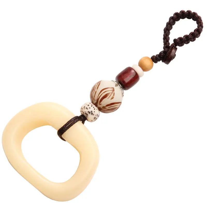 Корова кости безопасной пряжкой Автомобильный ключ кулон Бодхи брелок для