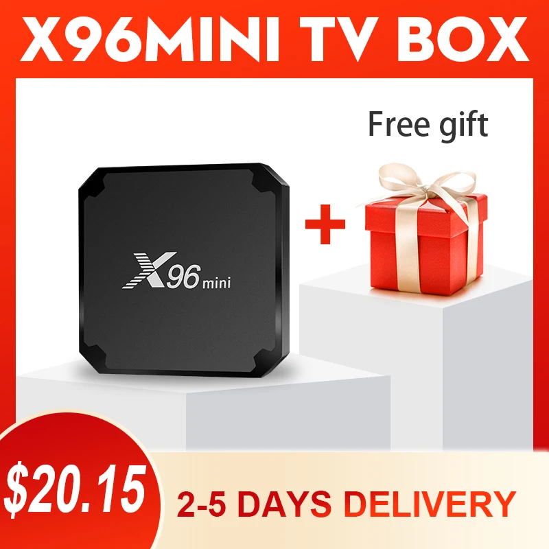 ТВ приставка X96 mini на Android 9 0 с четырехъядерным процессором Amlogic S905W 2 4 ГГц Wi Fi 1 ГБ 8 16