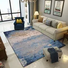 Современный абстрактный синий серый антикварный коврик для гостиной, спальни, ванной, кухни