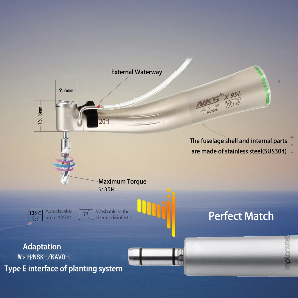 Стоматологический наконечник волоконно Волоконный внешний водопроводный канал