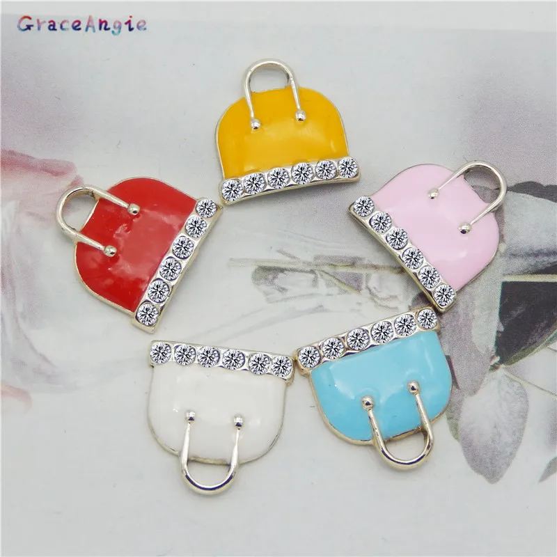 

5 шт. модное украшение ювелирное изделие из эмалированного сплава сумочек женские серьги ожерелье "сделай сам" с украшением в виде кристалло...