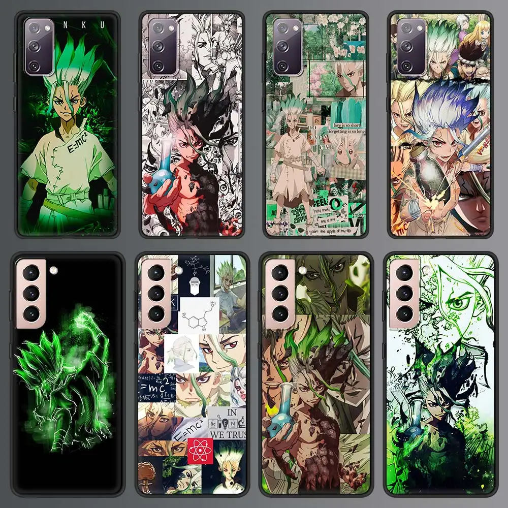 

Dr STONE Anime Comics Case For Samsung Galaxy S21 Ultra S20 FE S10 S9 Plus S10E S8 Soft Silicone Black Phone Cover TPU Shell