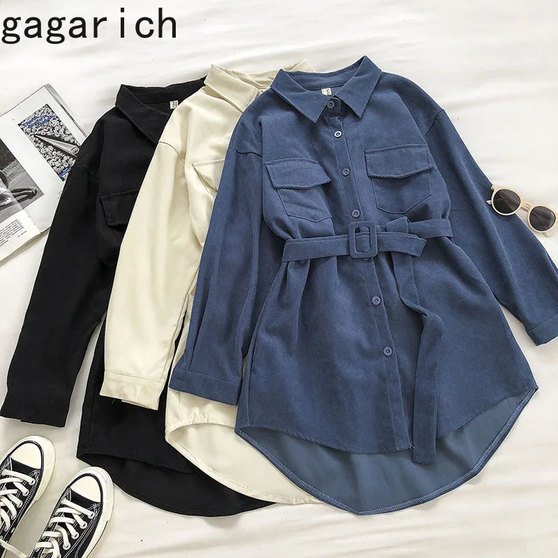 Gagarich осенняя блузка новый стиль женская Корейская простая на шнуровке талия
