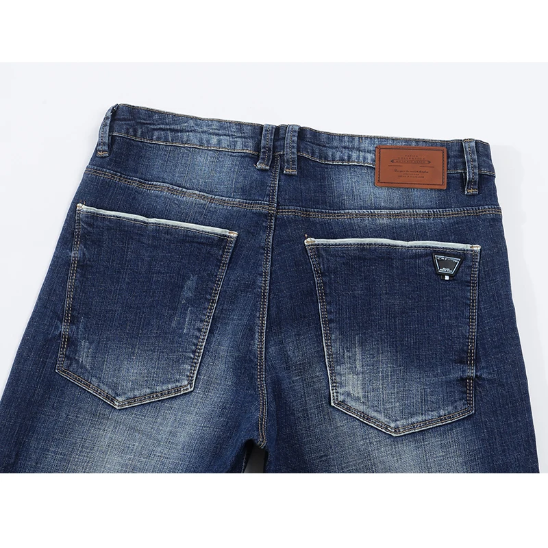 Джинсы KSTUN мужские прямые из хлопка облегающие брюки денима стрейч деловой стиль