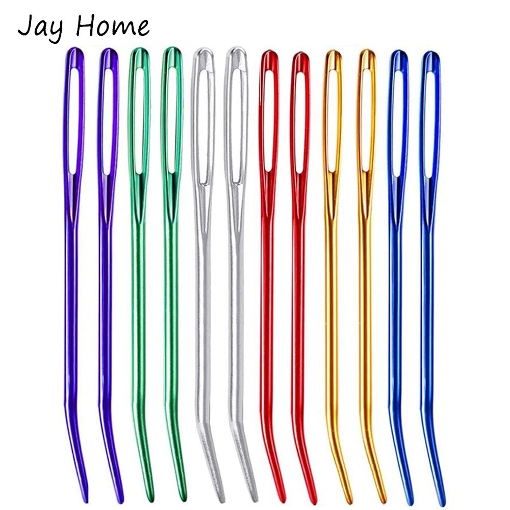 

5-20Pcs Yarn Knitting Needles Tapestry Bent Tip Needles for Crochet Large Eye Curve Blunt Needle Yarn Weaving Needle Sewing Tool