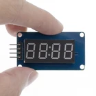 TM1637 4-битный цифровой светодиодный дисплей модуль для arduino 7 сегментов 0,36 дюйма часы Красная анодная трубка четыре последовательных драйвера в упаковке