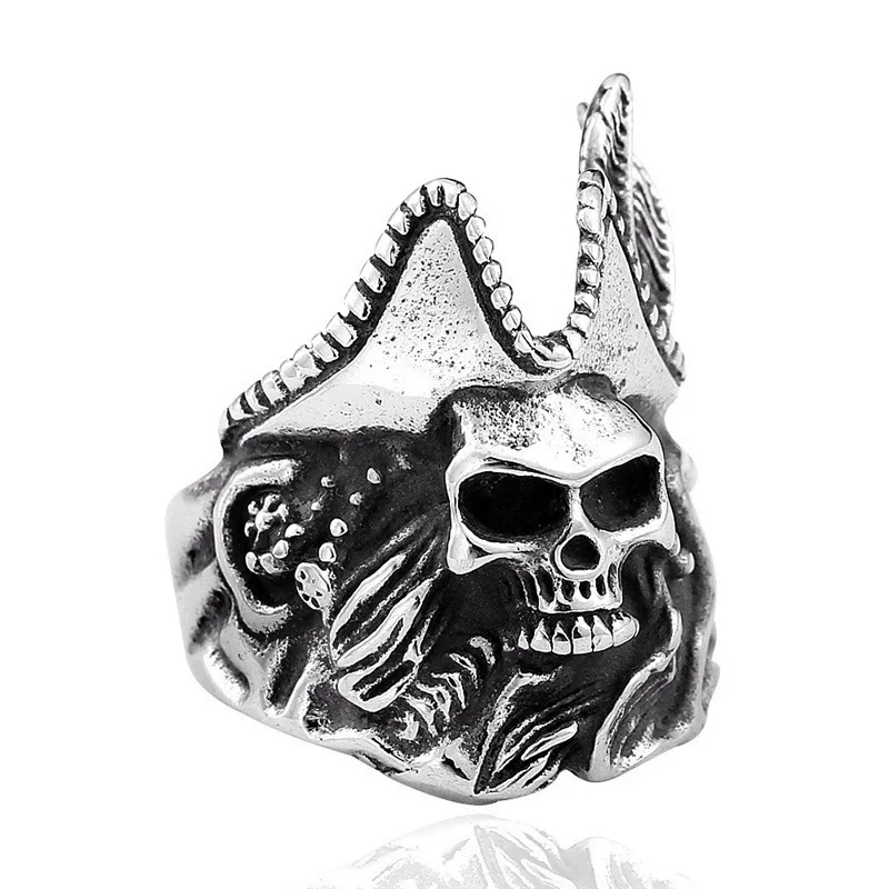 

2021 Europe And The United States New Hot-selling Punk Skull jewelry Fashion All-match Creative Skull jewelry Men's Ring
