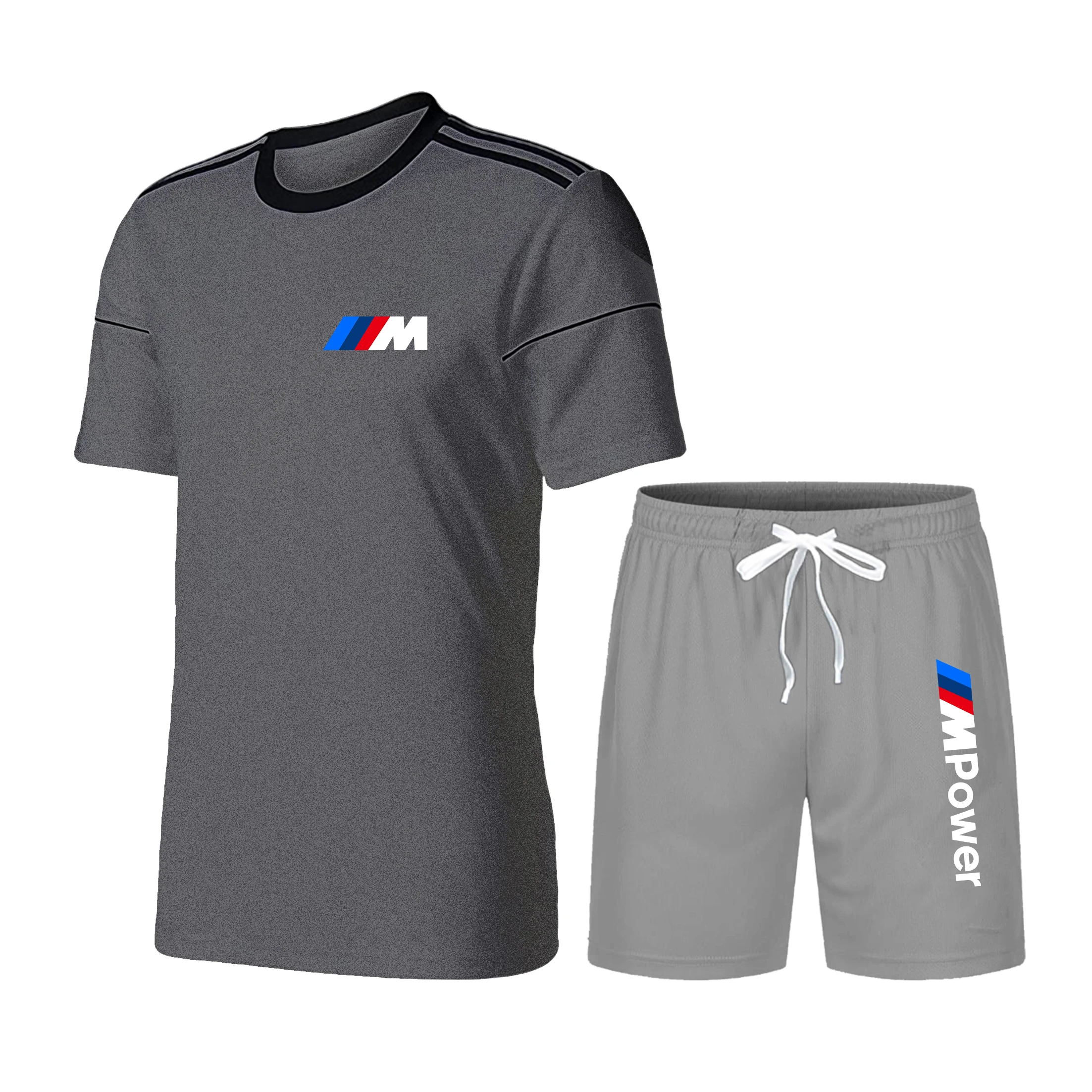 

Men's Tracksuit Summer Clothes Sportswear Two Piece Set T Shirt Shorts Brand Track Clothing Male Sweatsuit Sports Suits Husband