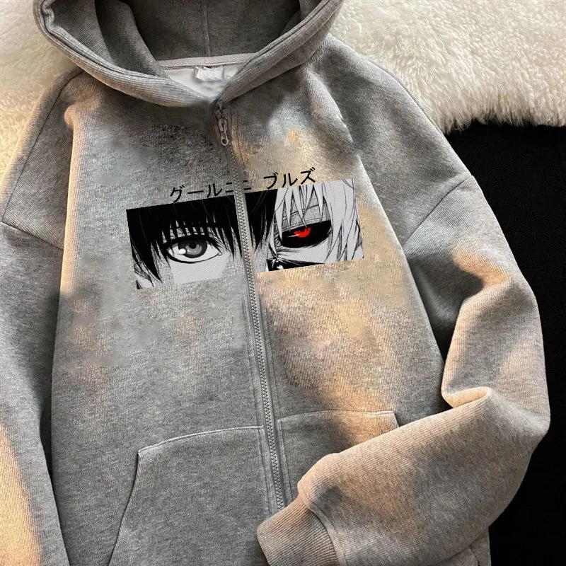 

Женская толстовка с капюшоном на молнии, в стиле оверсайз