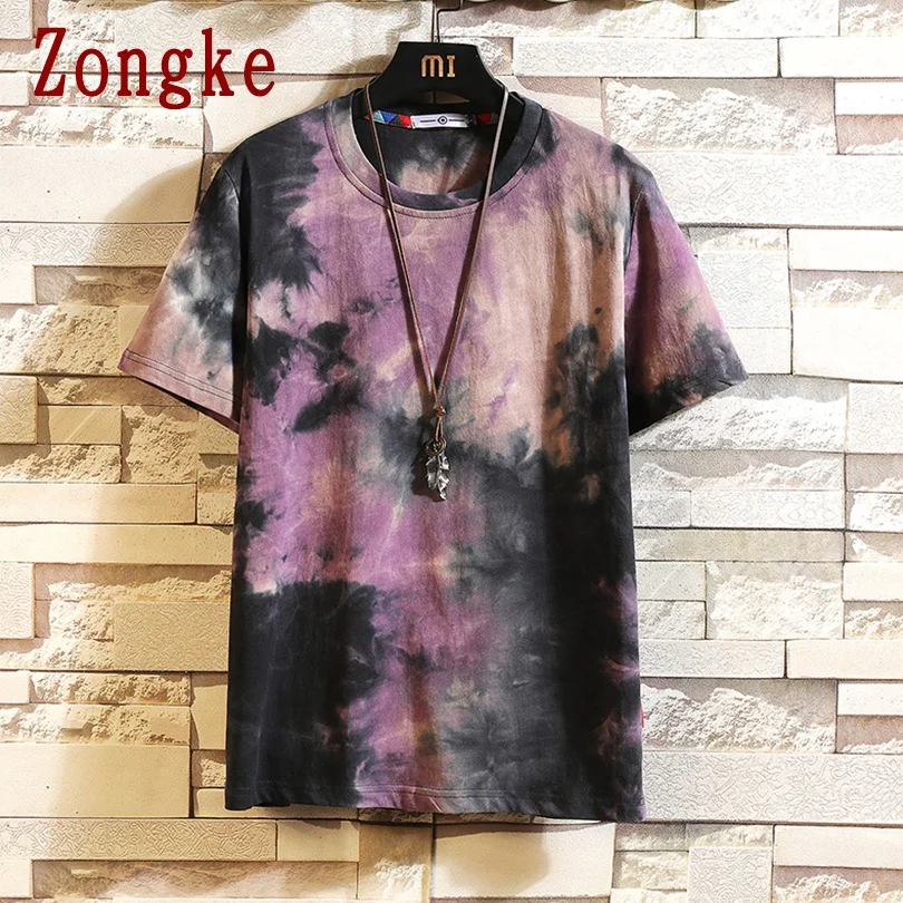 

Zongke 2022 New Print Short Sleeve T Shirt Men tshirt Male Summer Cotton T-Shirt Men Casual Tops Fashion M-5XL Funny Clothing
