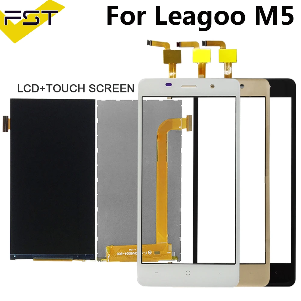 Протестированный черный/белый/золотой цвет для Leagoo M5 ЖК-дисплей+ сенсорный экран дигитайзер стеклянная Сенсорная панель Замена+ Инструменты