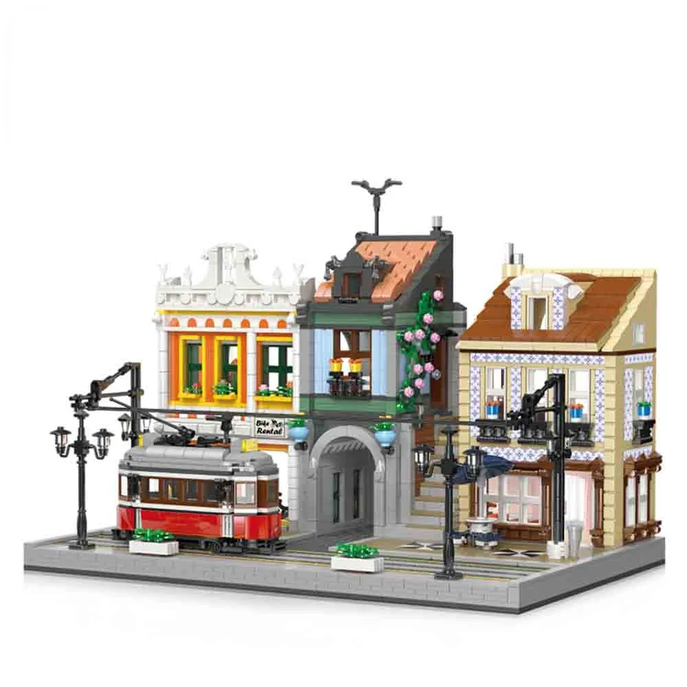 

Конструктор модульный дом, Лиссабон, трамвай, железнодорожный вокзал, кубики, модельные игрушки, зоомагазин