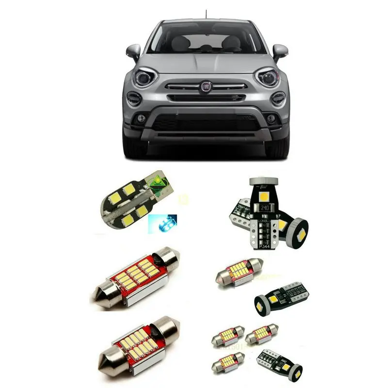 

Car Led interior lights For Fiat 500X 2019 14pc Led Lights For Cars lighting kit bulbs Canbus
