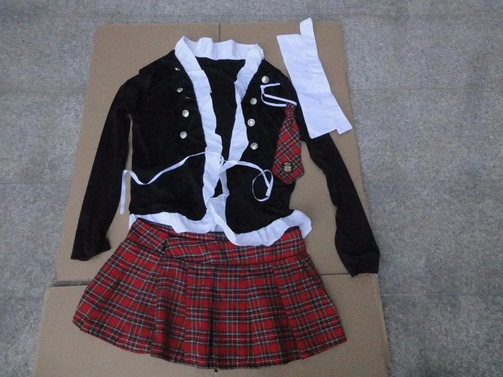 

Adult Naughty School Girl Costume Free Shipping Hot Popular Sexy Fancy Student Uniform Dress 3S1092 Schoolgirl Party Costumes