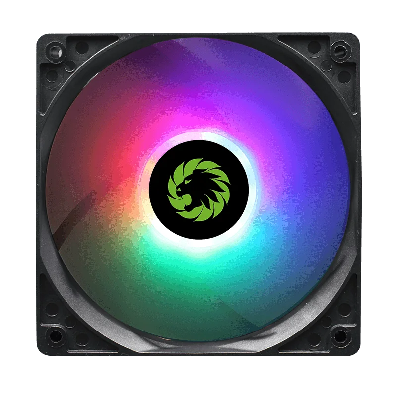 GMX-AF12X/12 см RGB 15xled/ПВХ с черным экраном 3pin + 4Pin разъем/резиновая прокладка/9 лезвий