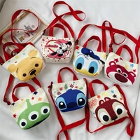 disney canves girlchildren messenger bag cartoon mickey mouse shoulder bag cute mini handbag coin purse