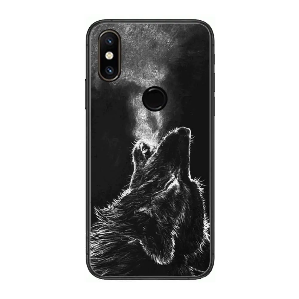 

Wolf moon howling wolf Phone Case For xiaomi M2 C3 X3 F2 Lite NFC 6 5 x Poco k30 Pro Anime Black Cover Silicone Back Pretty