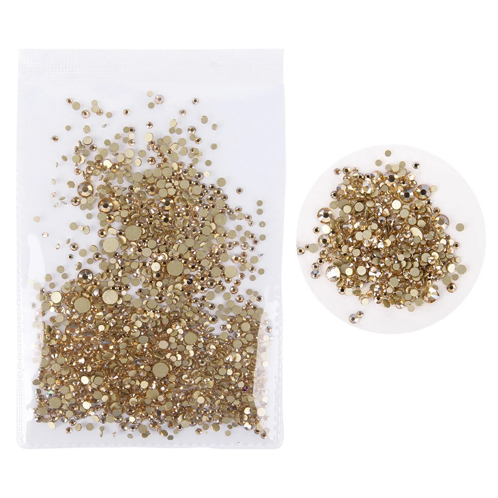 1440 шт./упак. с украшением в виде кристаллов полимерные Стразы плоские оборота для