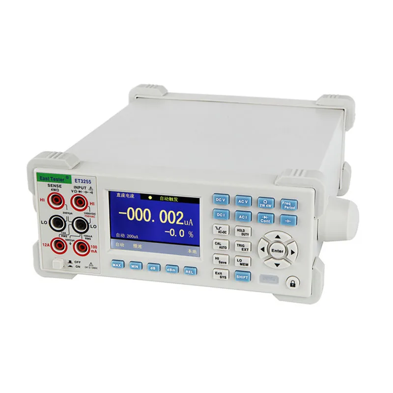 

ET3255 цифровой 5 1/2 Высокоточный цифровой настольный мультиметр Сопротивление Емкость Частота DCV ACV DCI ACI тестер