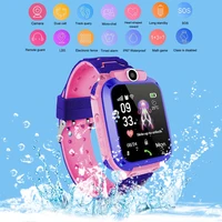 q12 childrens safe smart watch sos phone sim card call watches camera ip67 waterproof kids smartwatch 2022 gift for boys girls