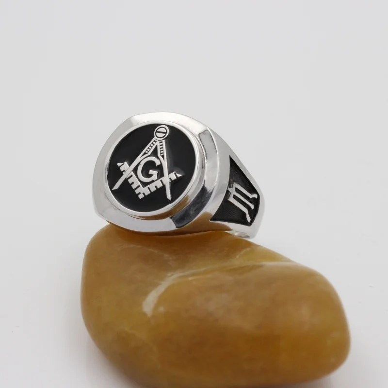 Кольцо из стерлингового серебра Master Mason Symbol G Тамплиер масонство