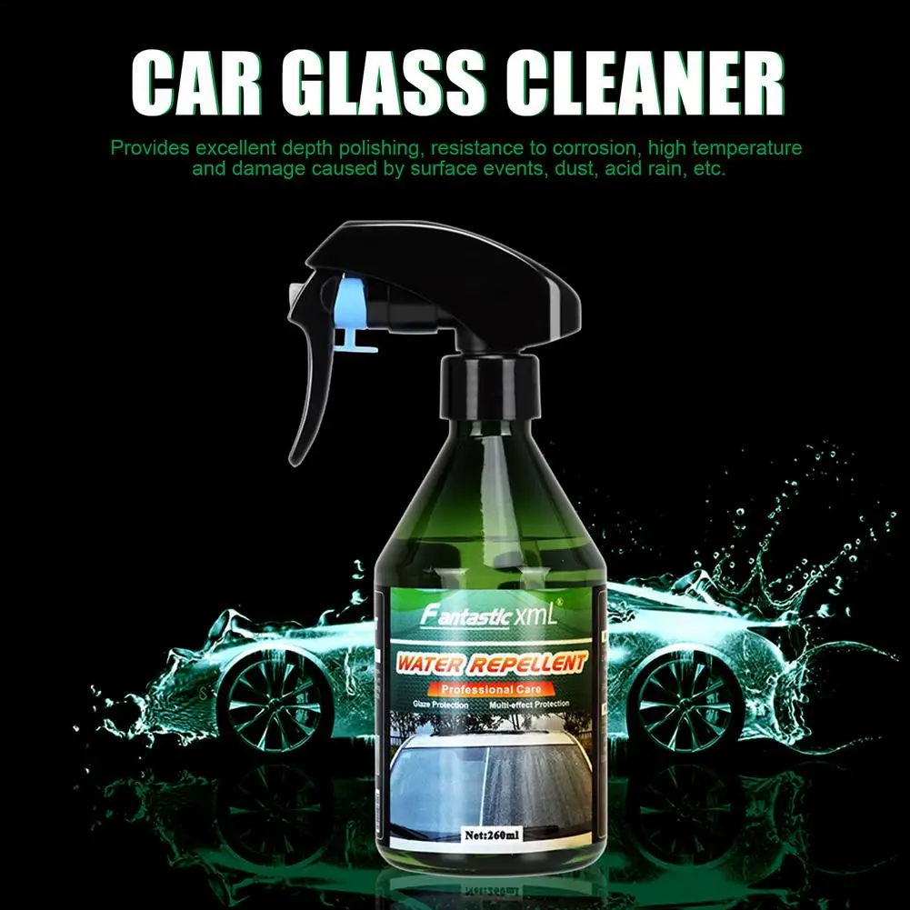 

260ml Car Glass Cleaner Front Windshield Window Spray Waterproof Rainproof Anit-fog Agent Hydrophobic Polish For Auto Accessory