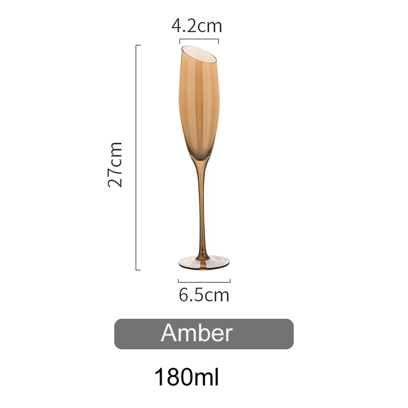 Amber Радужное покрытие Бессвинцовая Хрустальная стеклянная чашка Наклонный рот бокал для вина коктейльное стекло бокалы для шампанского бокал для вечеринок посуда для напитков - Цвет: Amber