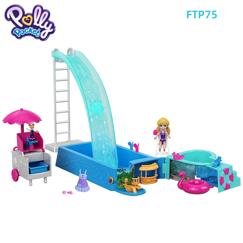 FTP75 Оригинальная карманная кукла Mattel Polly, скрытый мир, мини-сцена, домашние игрушки для девочек, для детей, Русалочка, детская игрушка, матрешки, куклы - Цвет: FTP75