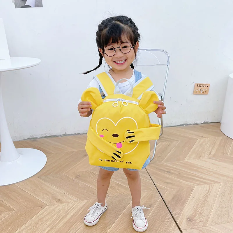 New 3D adjustable Kindergarten Children's Schoolbag Boys Girls Cute Animal Prints  Breathable Burden Reduction Cartoon Backpack