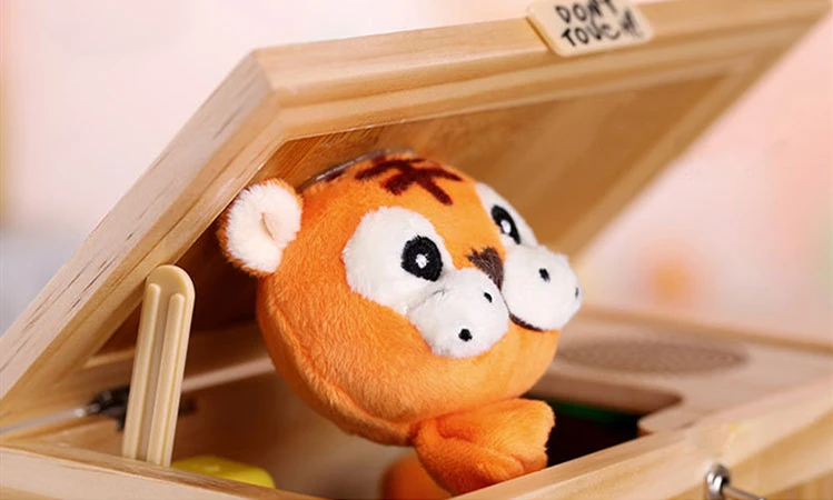 Caja electr&oacute;nica para ni&ntilde;os, juguete de Tigre con sonido, reducci&oacute;n del estr&eacute;s, escritorio, gran oferta-5