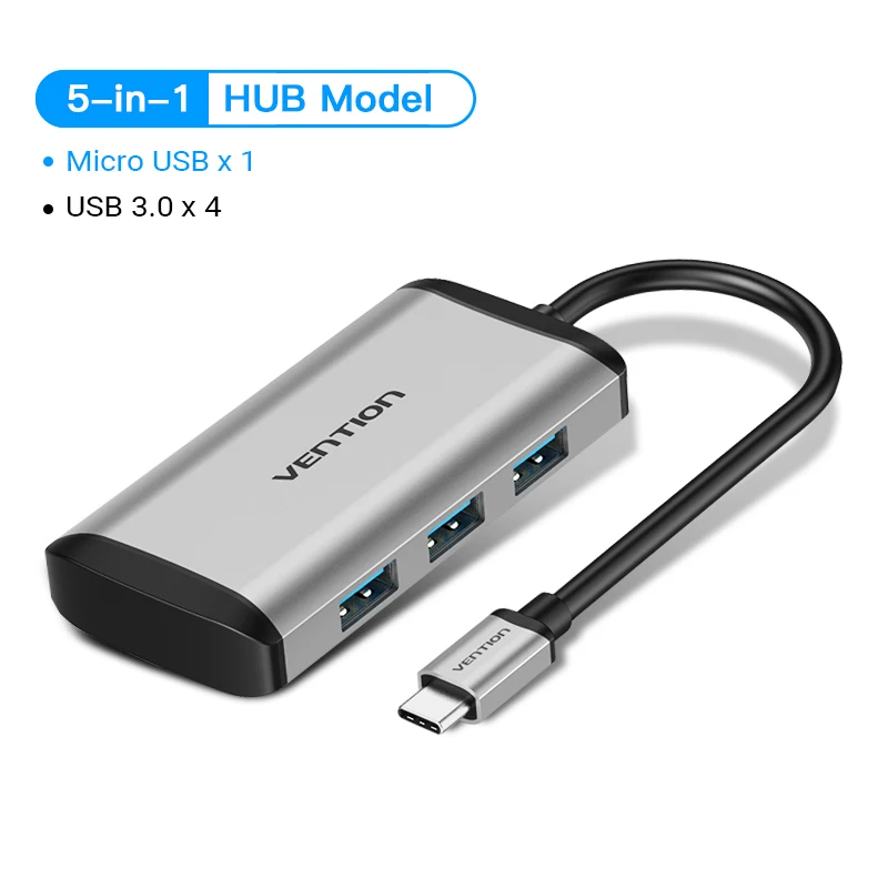 Vention USB C концентратор 9 в 1 Тип C to USB 3,0 док-станция USB C HDMI адаптер RJ45 для MacBook Pro Air Аксессуары Тип C 3,1 Разветвитель usb-хаб C концентратор 