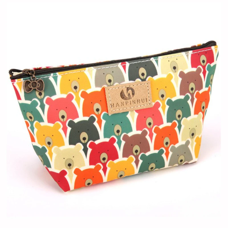 

LKEEP Cosmetic Bag Waterproof Printing Swanky Cartoon Toilet Bag Style for Travel Makeup Bag Women Cosmtics Bag Zipper Fashion