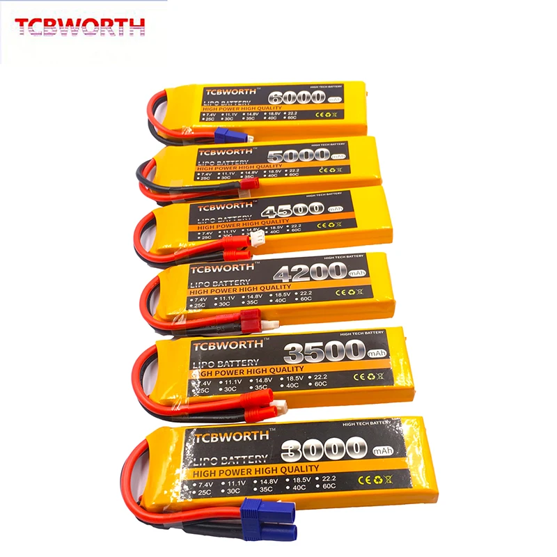2s 74 v 1500 1800 2200 3300 4000 5200 6000mah 25c 35c 60c rc lipo батарея 2s для ру